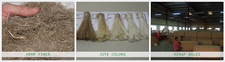 Jute Fiber Colors, Hemp Fiber and Kenaf Fiber Bales